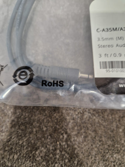 Kramer 3.5mm TO 3.5mm Cable 3FT - Premium Audio Connection - Excellent w/ Original packaging