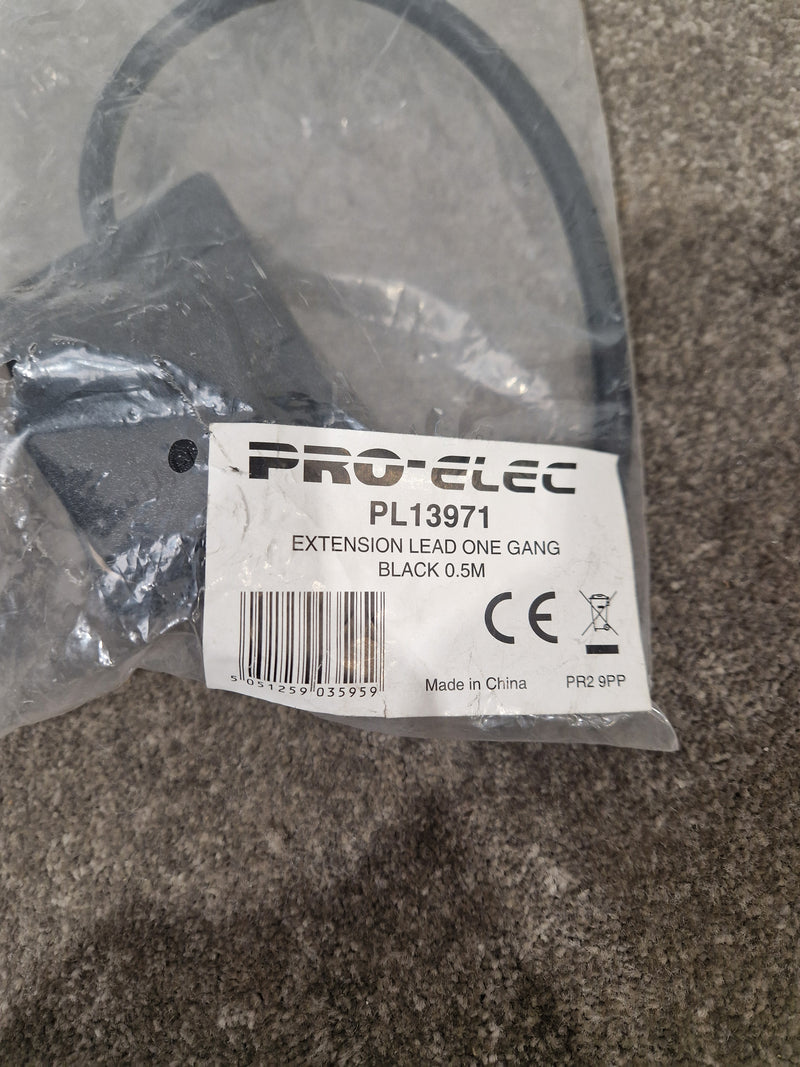 PRO-ELEC Extension Lead One Gang 0.5m - Compact Power Extension - Excellent w/ Original Packaging - Image 6