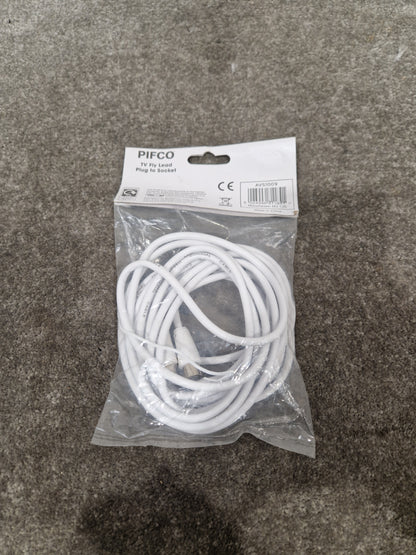4M Pifco TV Fly Lead Plug TO Socket - Durable Connection Cable - Excellent w/ Original Packaging