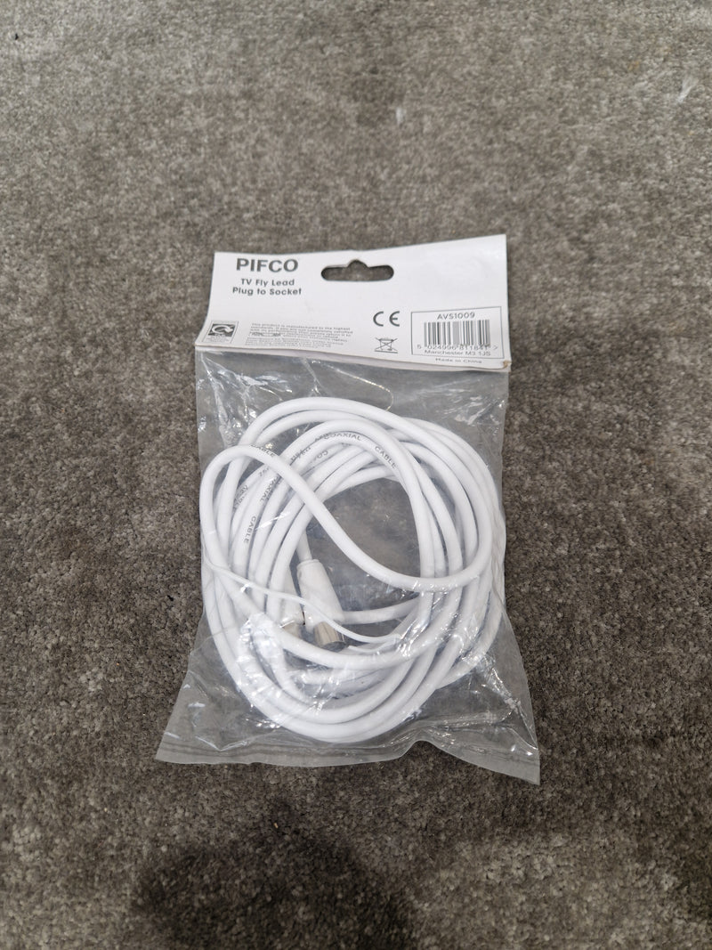 4M Pifco TV Fly Lead Plug TO Socket - Durable Connection Cable - Excellent w/ Original Packaging - Image 7