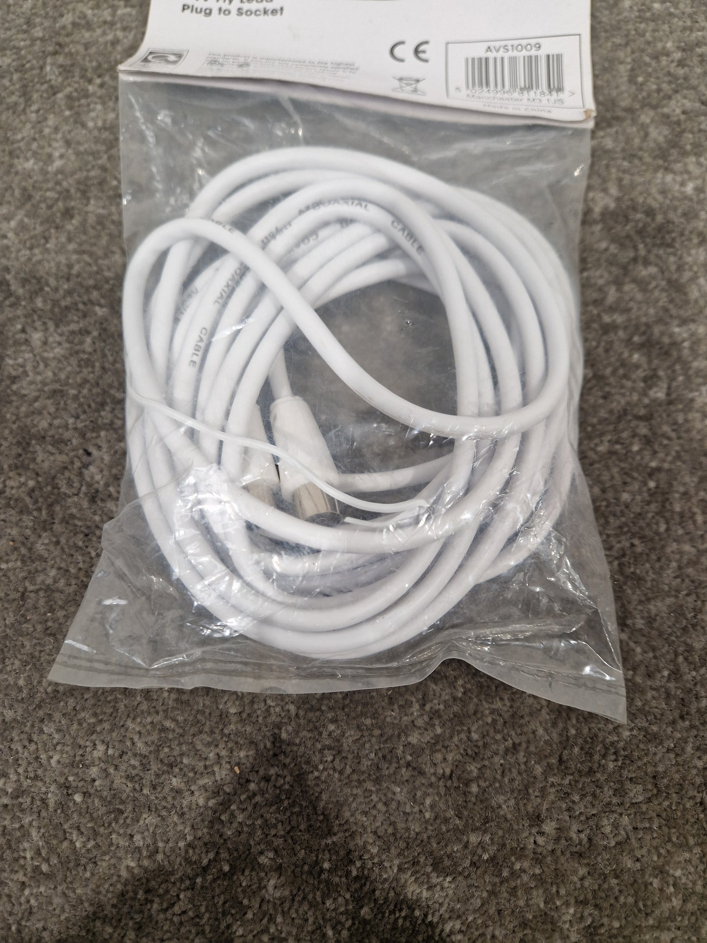 4M Pifco TV Fly Lead Plug TO Socket - Durable Connection Cable - Excellent w/ Original Packaging