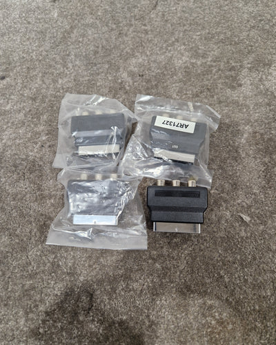 SCART RCA Adaptor Set OF 4 - High-Fidelity Audio Connectors - Excellent