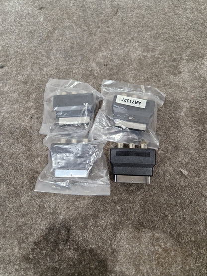 SCART RCA Adaptor Set OF 4 - High-Fidelity Audio Connectors - Excellent
