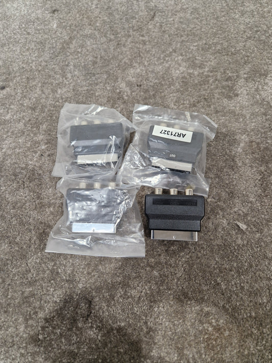 SCART RCA Adaptor Set OF 4 - High-Fidelity Audio Connectors - Excellent