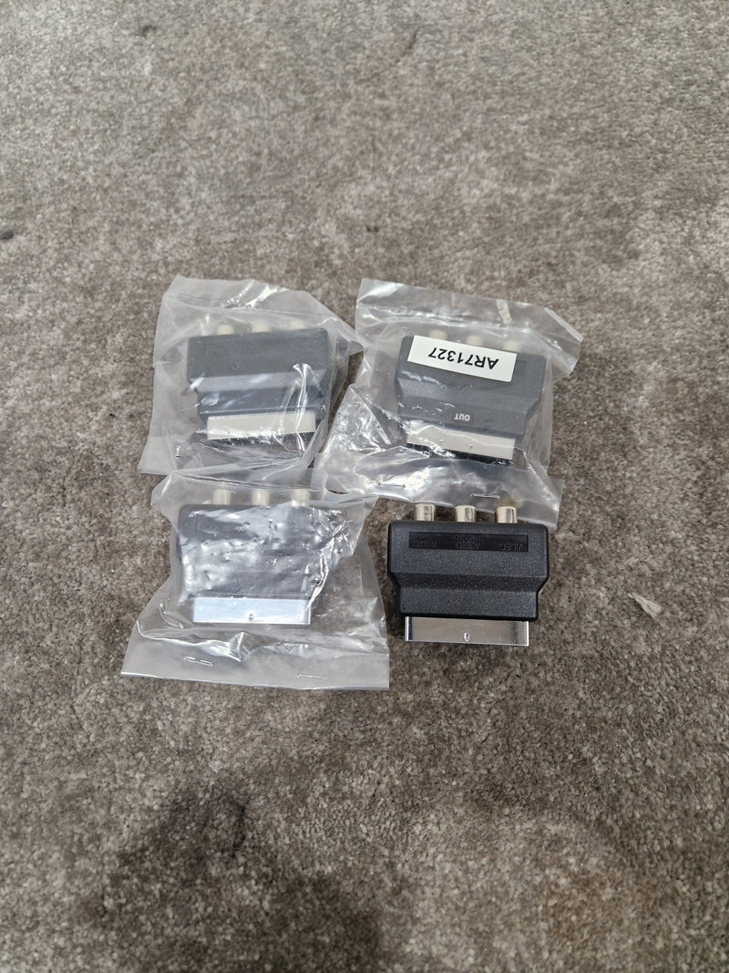 SCART RCA Adaptor Set OF 4 - High-Fidelity Audio Connectors - Excellent - Image 1