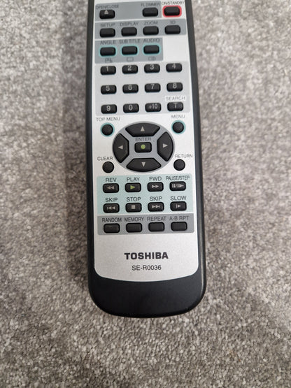 Toshiba SE-R0036 For DVD - Remote Control - Excellent