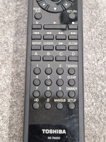 Toshiba SE-R0252 For DVD Unit - Remote Control Compatible - Excellent
