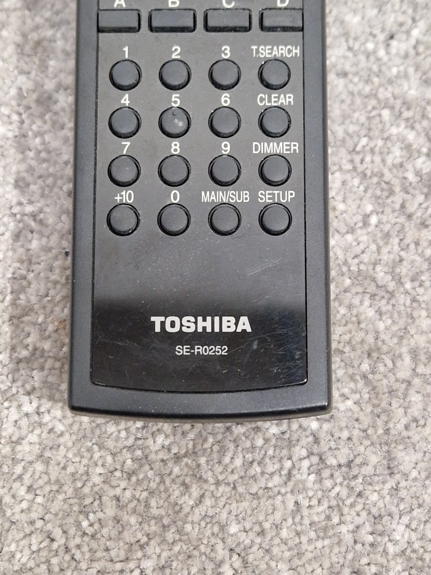 Toshiba SE-R0252 For DVD Unit - Remote Control Compatible - Excellent