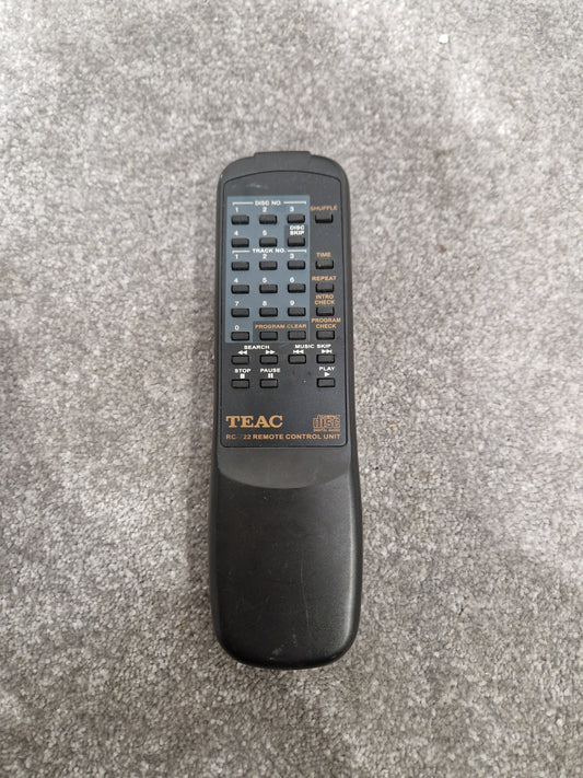 Teac RC-722 Remote For Compact Disc Player - Rare Replacement Remote - Excellent