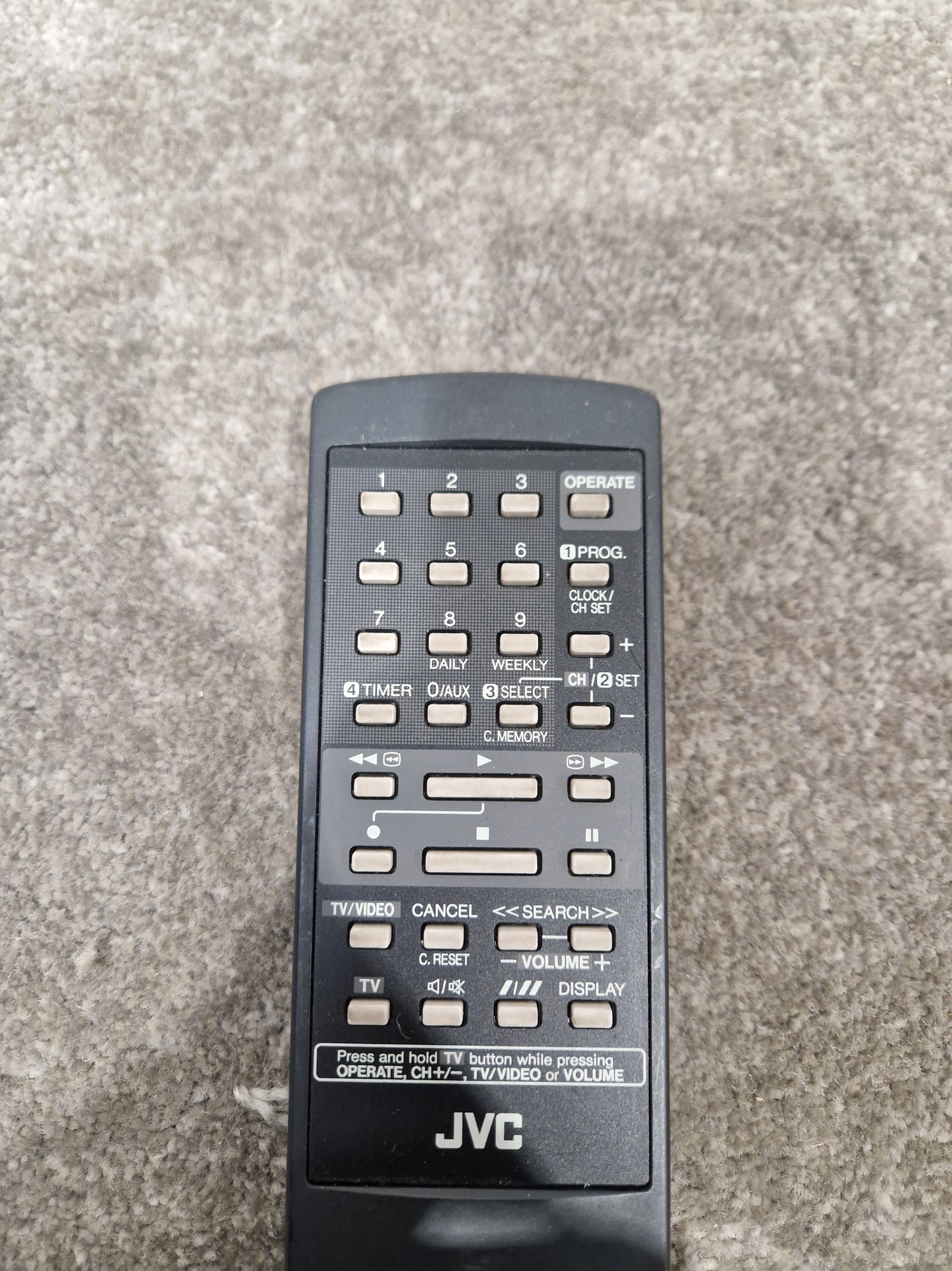 JVC TV Remote - Universal Control Capability - Excellent