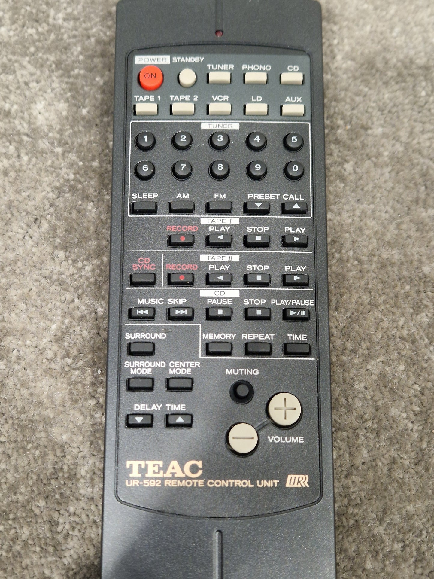 Teac UR592 Remote Control - Home Audio Unit - Excellent