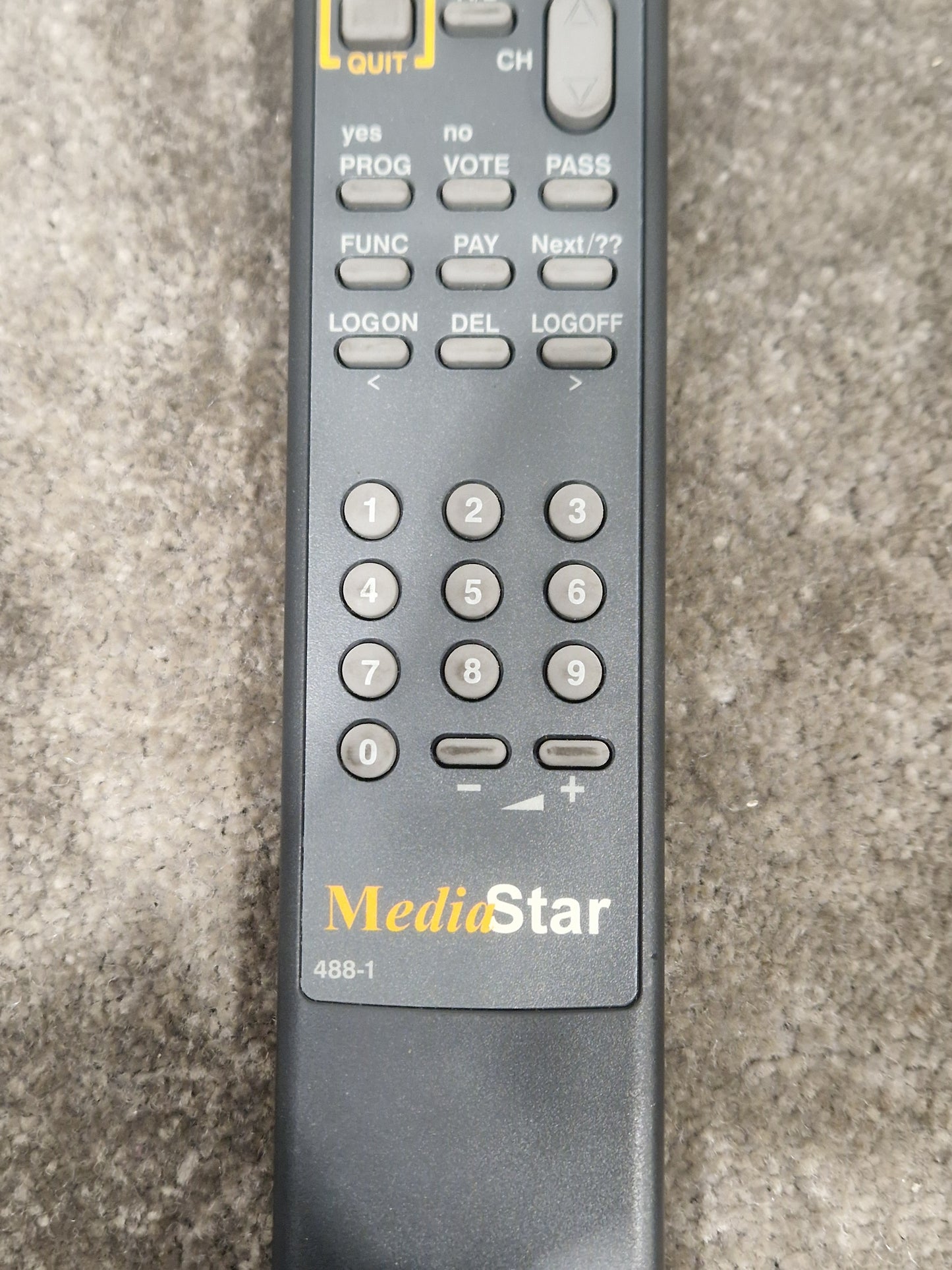 Mediastar 488-1 Remote Control - Universal Device Control - Excellent