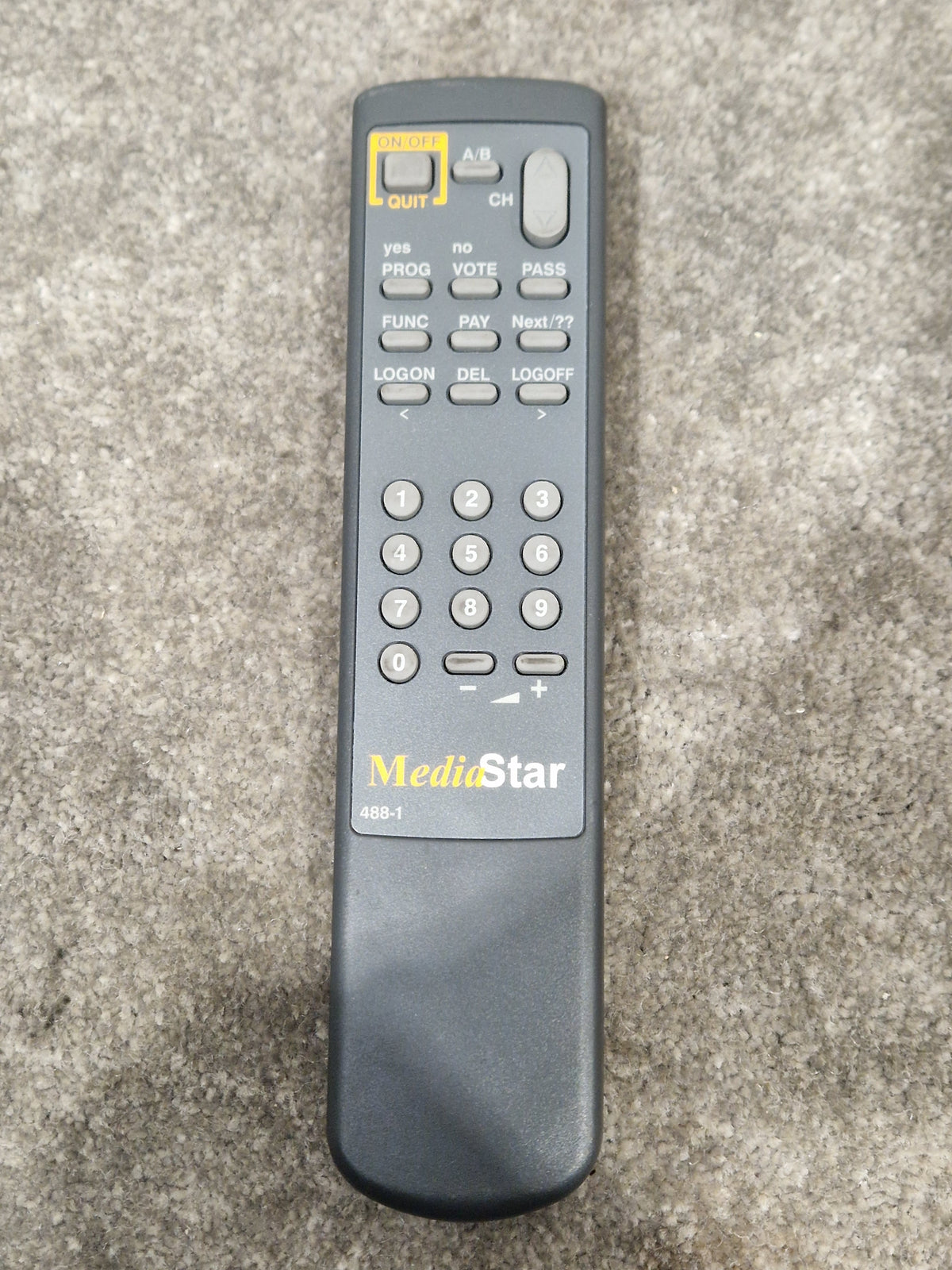 Mediastar 488-1 Remote Control - Universal Device Control - Excellent
