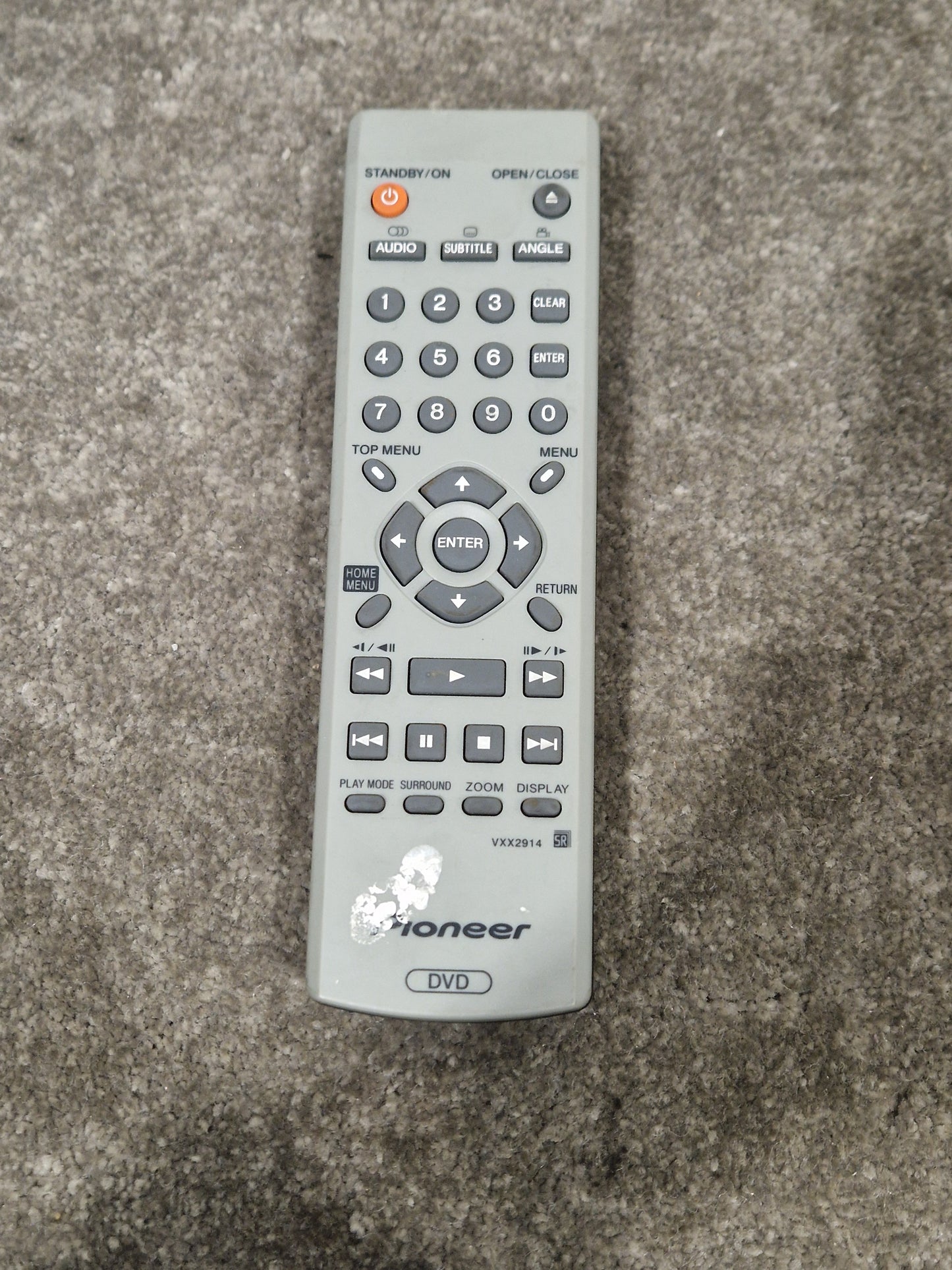 Pioneer DVD Player Remote VXXX2914 - Versatile Control Unit - Excellent