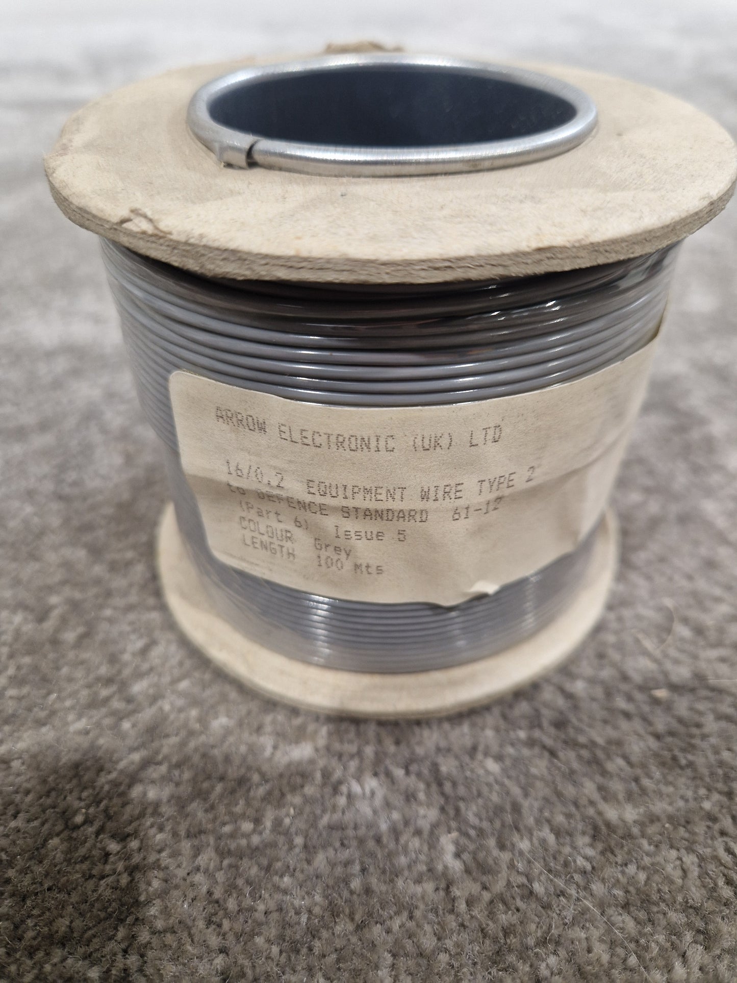 Arrow Electronics 16/0.2mm Equipment Wire Type 2 Grey 100 Metres - Durable Industrial Wiring - Excellent