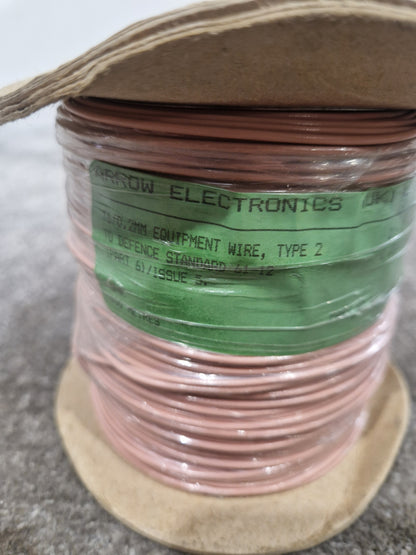 Arrow Electronics 16/0.2mm Equipment Wire Type 2 Pink 100 Metres - High-Quality Wiring - Excellent