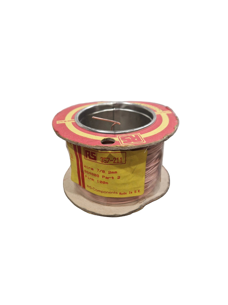 RS 7/0.2mm Equipment Wire Type 2 Pink 100 Metres - High-Quality Insulation - Excellent - Image 1
