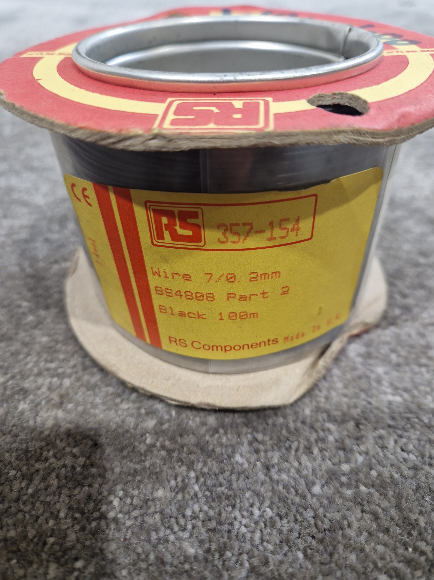 RS 7/0.2mm Equipment Wire Type 2 Black 100 Metres - Durable Insulation - Excellent