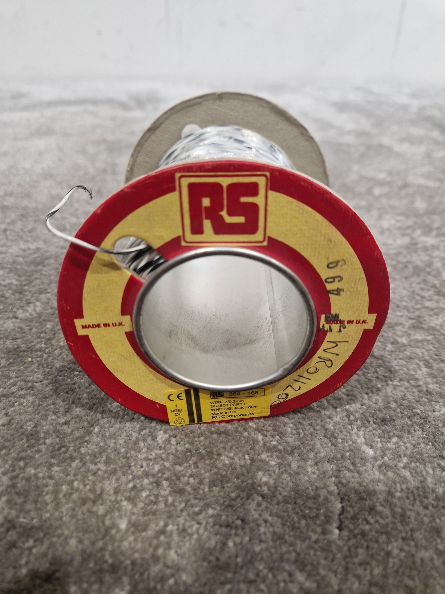 RS 7/0.2mm Equipment Wire Type 2 White And Black 100 Metres - Durable Insulation - Excellent