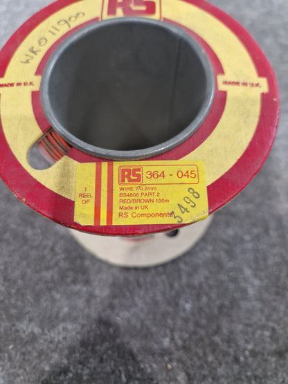 RS 7/0.2mm Equipment Wire Type 2 Red And Brown 100 Metres - Durable Wiring - Excellent