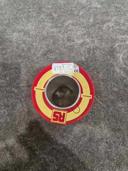 RS 16/0.2mm Equipment Wire Type 2 Red And White 100 Metres - High-Purity Copper - Excellent
