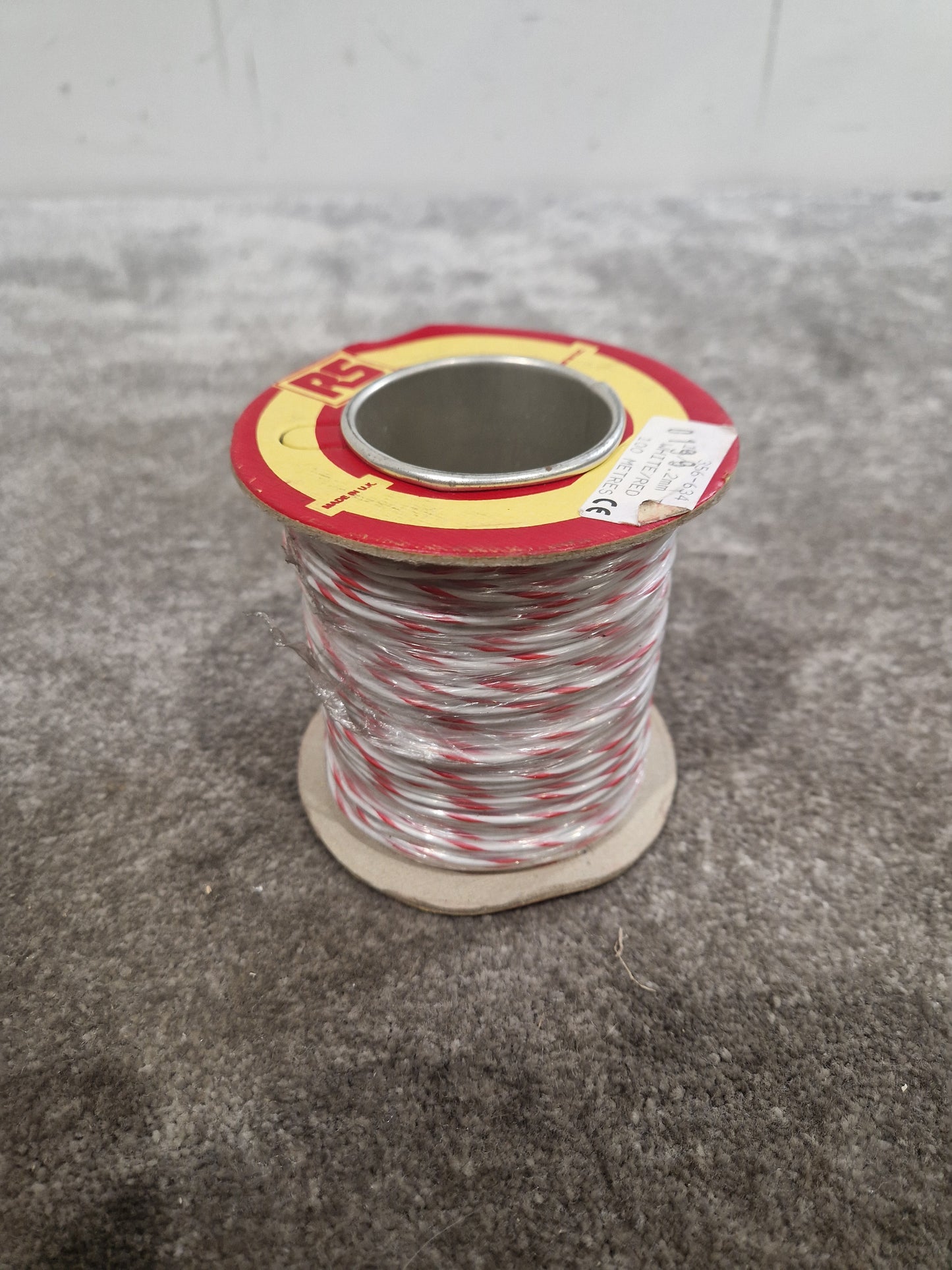 RS 16/0.2mm Equipment Wire Type 2 Red And White 100 Metres - High-Purity Copper - Excellent