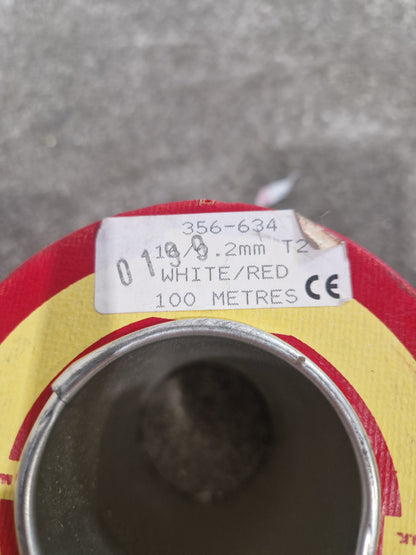 RS 16/0.2mm Equipment Wire Type 2 Red And White 100 Metres - High-Purity Copper - Excellent