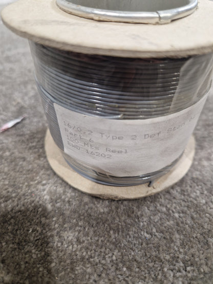 Def Spec 16/0.2mm Equipment Wire Type 2 Grey 100 Metres - Durable Industrial Wiring - Excellent