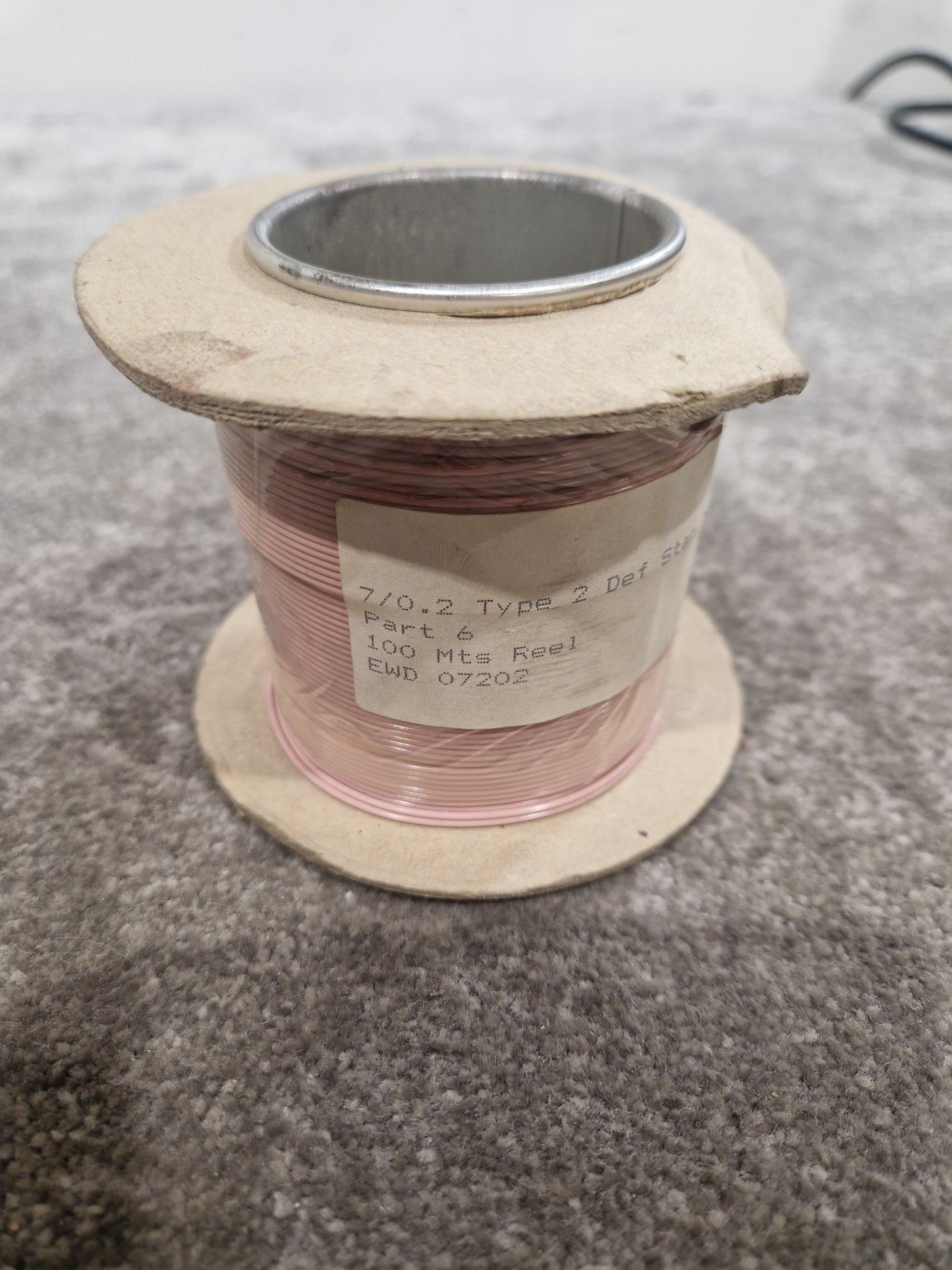 Def Spec 7/0.2mm Equipment Wire Type 2 Pink 100 Metres - Durable Insulation - Excellent