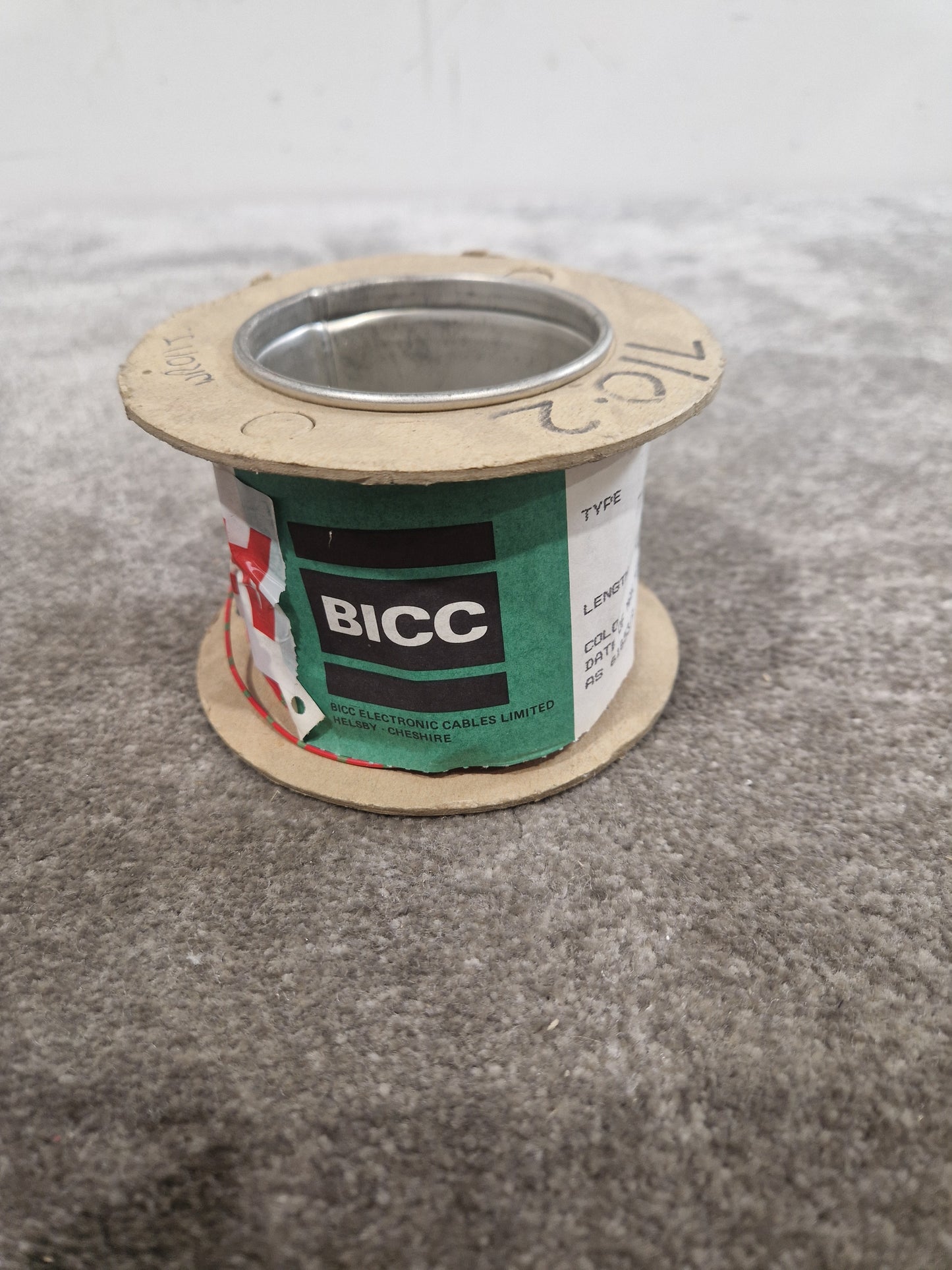 BICC 7/0.2mm Equipment Wire Type 2 Red And Green 100 Metres - High-Quality Insulation - Excellent