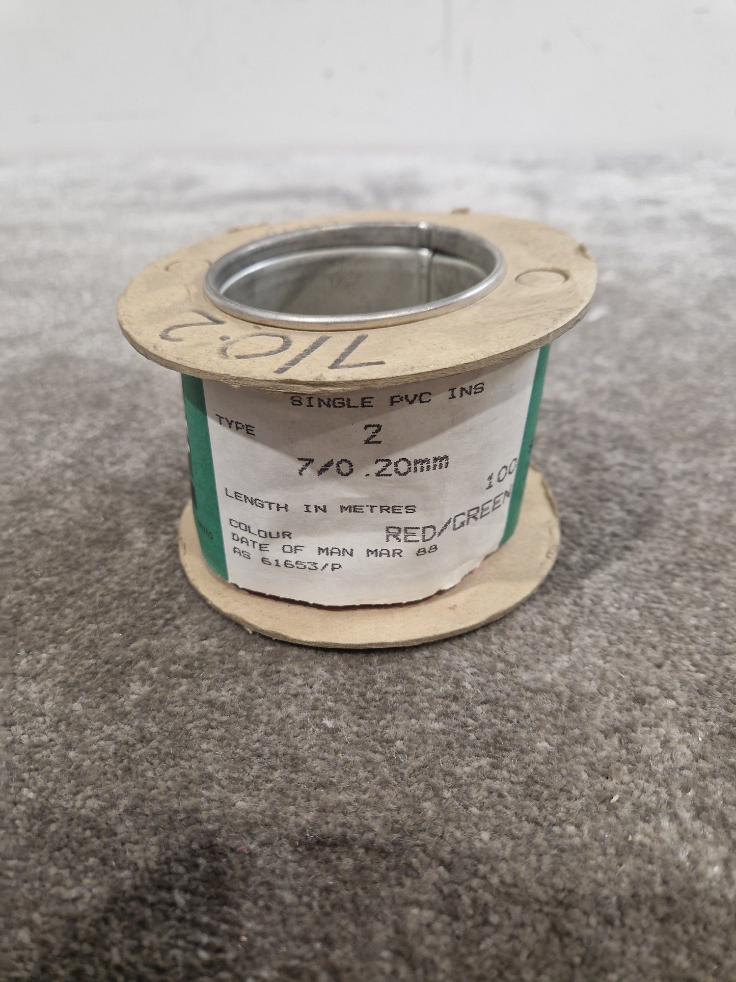 BICC 7/0.2mm Equipment Wire Type 2 Red And Green 100 Metres - High-Quality Insulation - Excellent