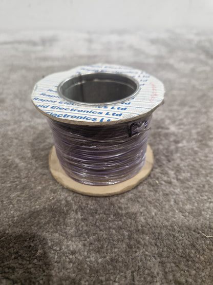 Rapid Electronics 7/0.2mm Equipment Wire Type 2 Violet 100 Metres - High-Quality Insulation - Excellent