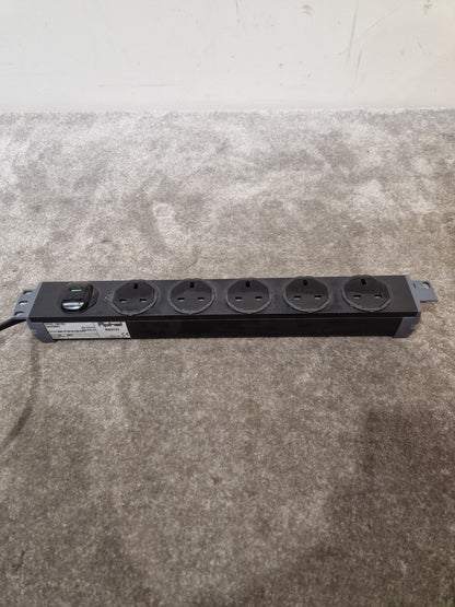 Aphel Limited MM3 19 Inch 3 Metres SWN-5W N Extension Lead 5 Gang - Heavy-Duty Power Strip - Excellent