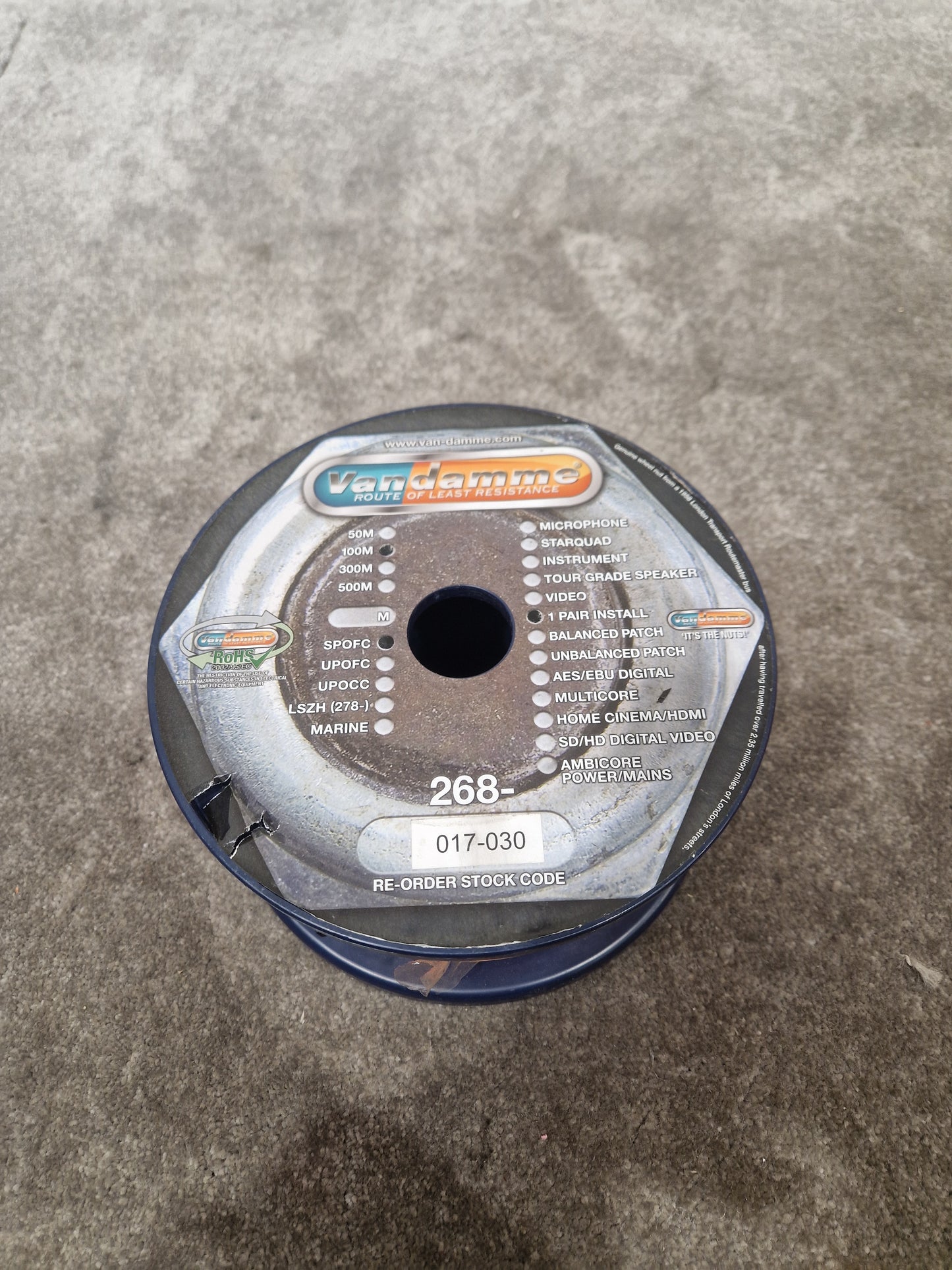 Van Damme 100M Equipment Wire Orange - High-Fidelity Audio Cable - Excellent