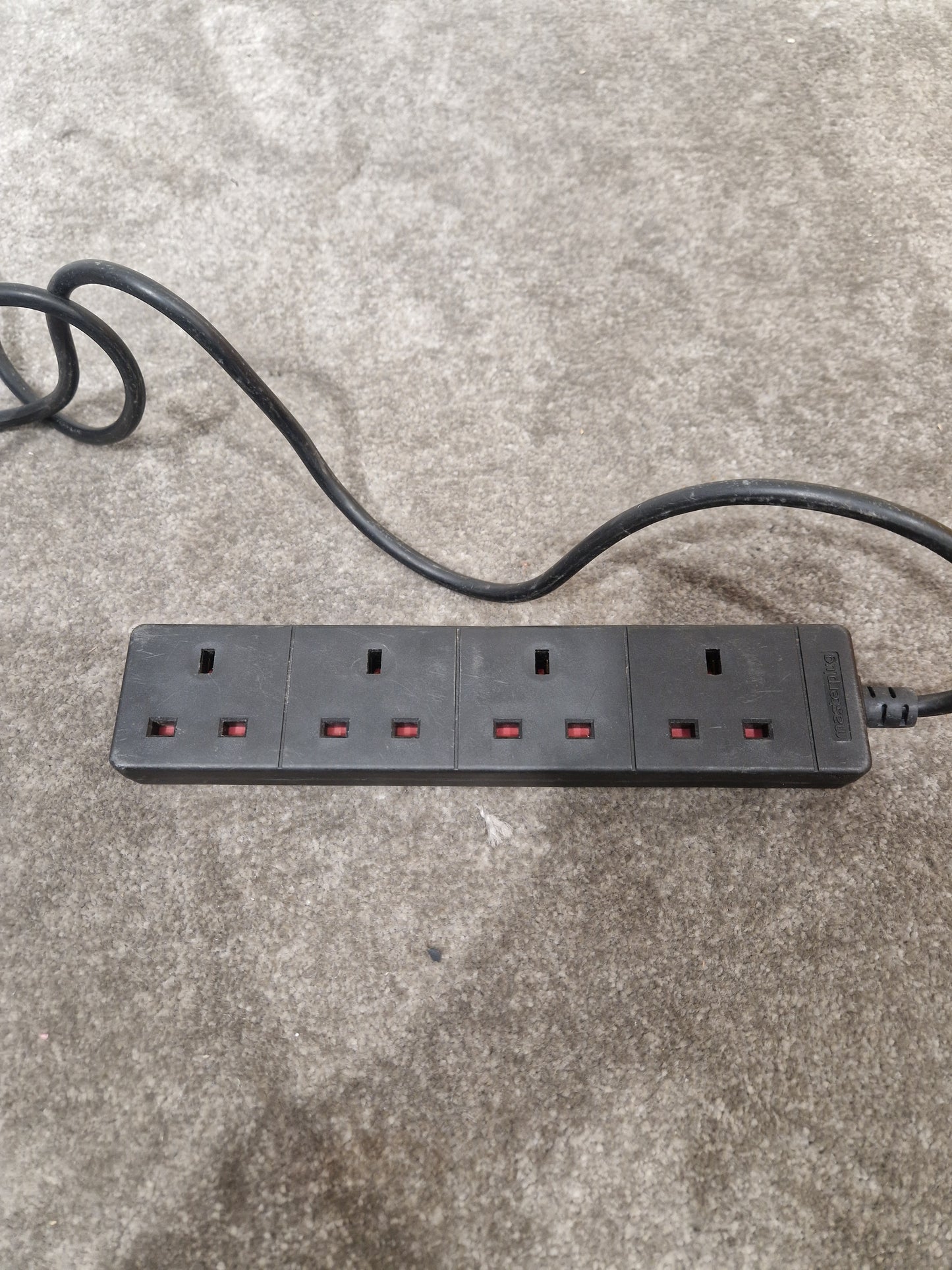 Masterplug 4 Gang Extension Lead 20FT - Heavy Duty Cable - Excellent