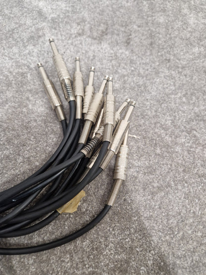 6 Unbranded 3FT Guitar/Speaker Leads - Durable Audio Connection - Excellent