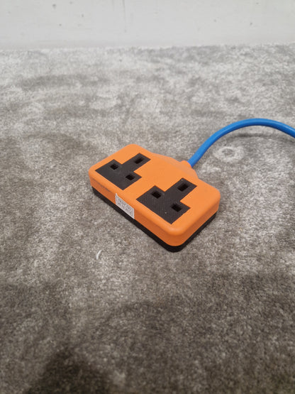 16A Cable TO-13 A Socket Fly Lead 2 Gang - Electrical Connector Cable - Very Good