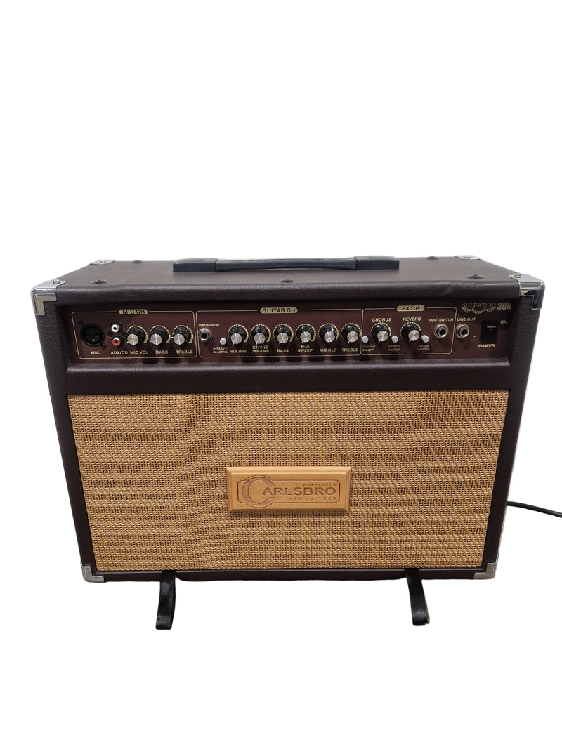 Carlsbro Sherwood 30R - Acoustic Guitar Amp - Very Good w/ Power Supply - Image 1