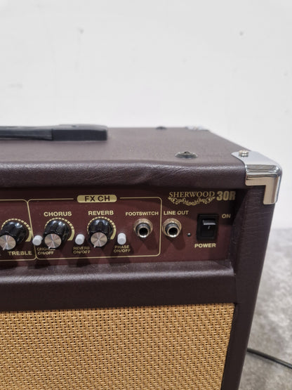 Carlsbro Sherwood 30R - Acoustic Guitar Amp - Very Good w/ Power Supply