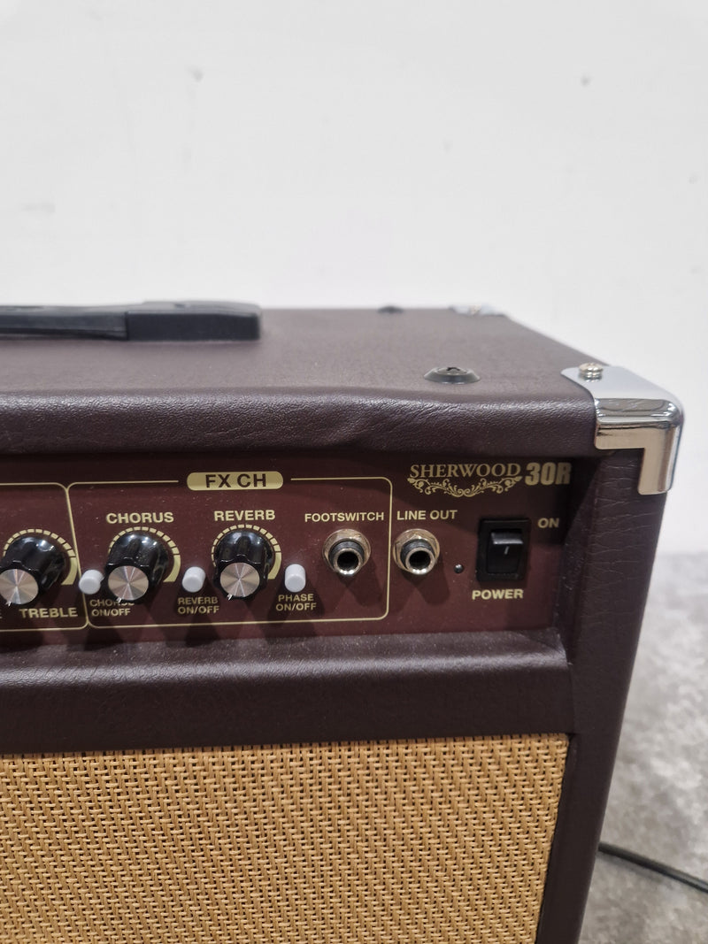 Carlsbro Sherwood 30R - Acoustic Guitar Amp - Very Good w/ Power Supply - Image 9