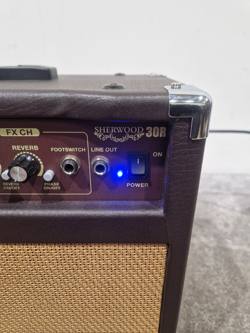 Carlsbro Sherwood 30R - Acoustic Guitar Amp - Very Good w/ Power Supply - Image 6