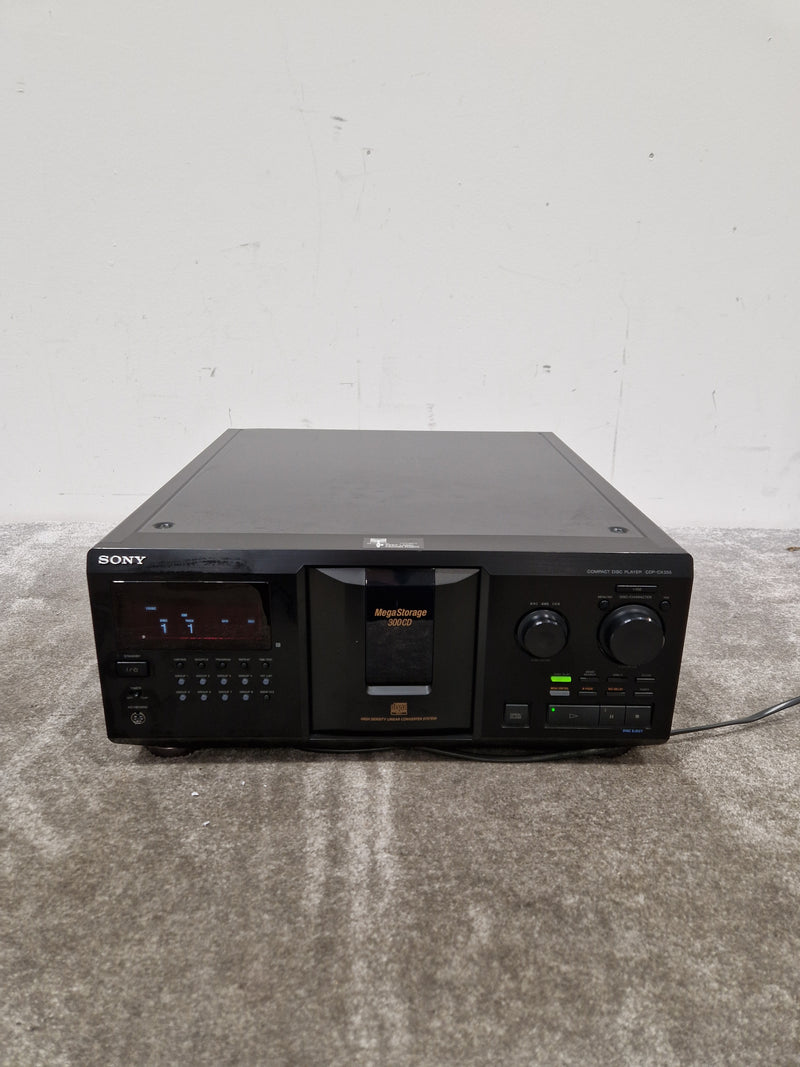 Sony CDP-CX355 - 300-Disc CD Changer - Spares or Repair w/ Power Supply & Remote - Image 1