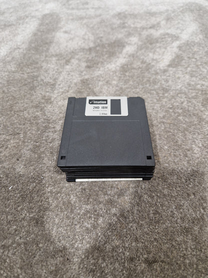 Mitsubishi Microdiscs MF2-HD Set OF-10 Black - High-Density Storage - Excellent w/ Plastic case