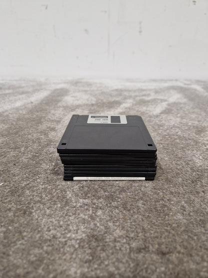 Mitsubishi Microdiscs MF2-HD Set OF-10 Black - High-Density Storage - Excellent w/ Plastic case