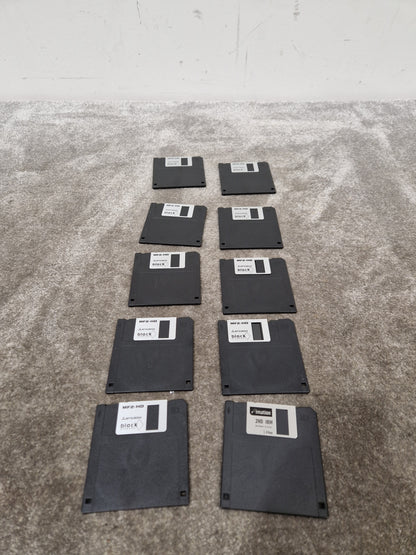 Mitsubishi Microdiscs MF2-HD Set OF-10 Black - High-Density Storage - Excellent w/ Plastic case