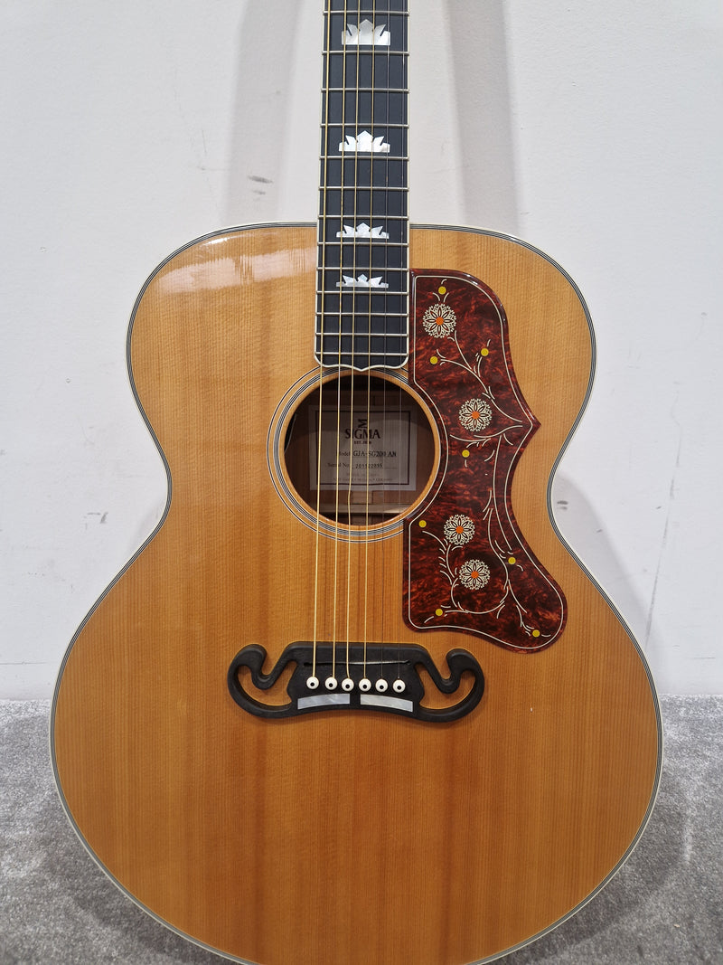 Sigma GJA - SG200-AN Electro Acoustic - Jumbo Body Design - Excellent w/ Hard Case - Image 1