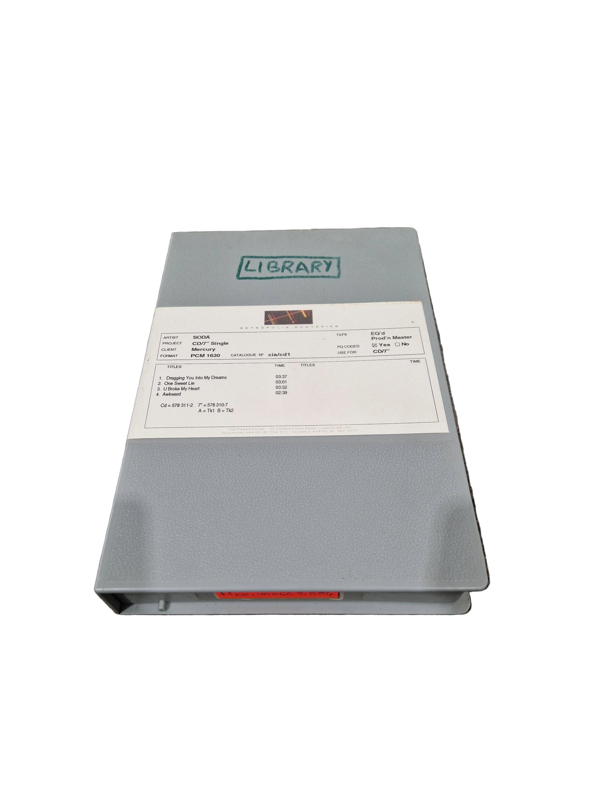 Soda – Britpop Band Collectible Metropolis PCM 1630 Master – Excellent w/ CD/7