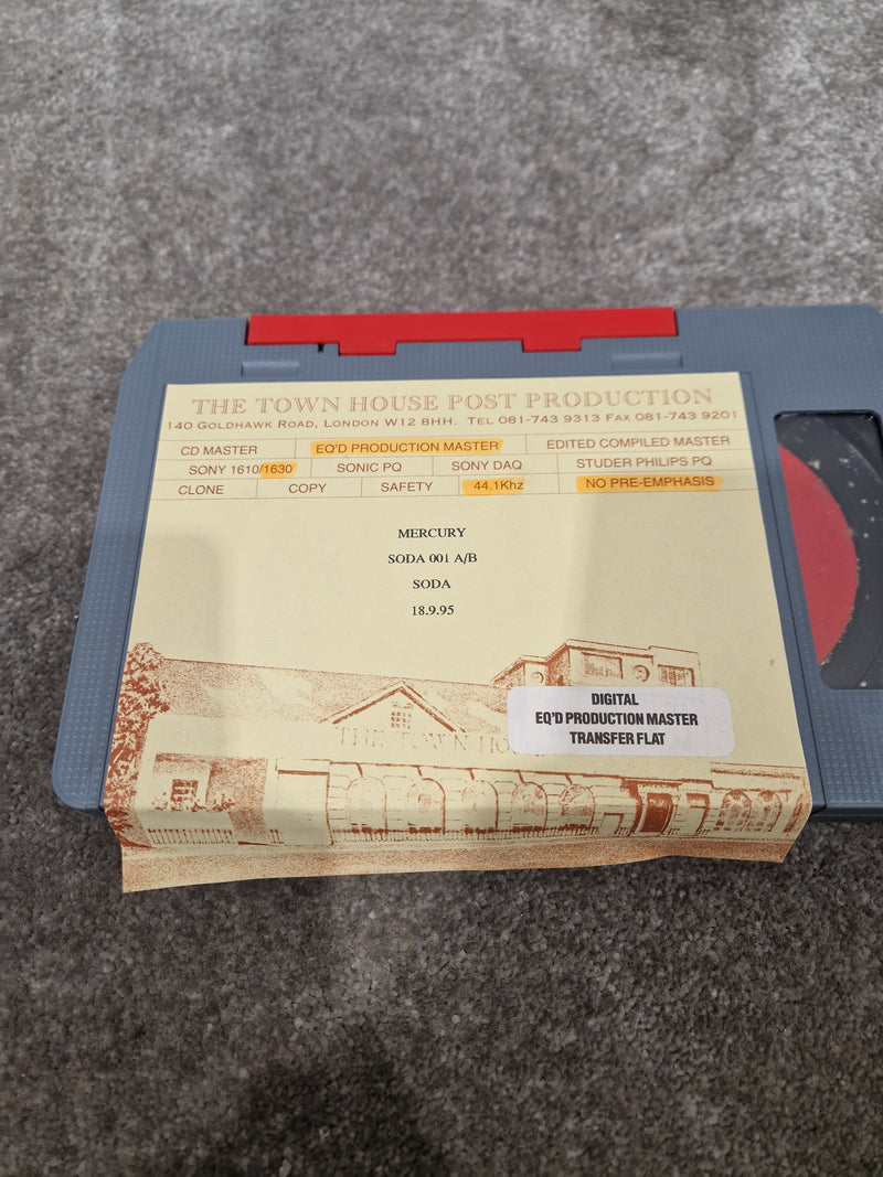 Soda – Britpop Band Collectible Town House DAT Master – Excellent w/ EQ’d Production Label - Image 3