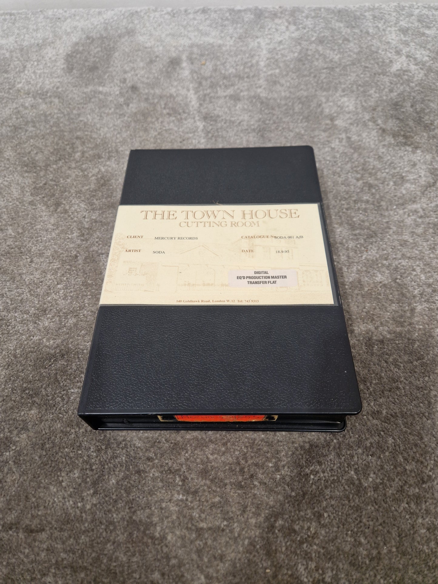 Soda – Britpop Band Collectible Town House DAT Master – Excellent w/ EQ’d Production Label