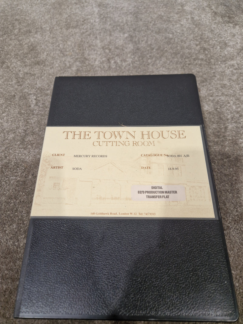 Soda – Britpop Band Collectible Town House DAT Master – Excellent w/ EQ’d Production Label - Image 6